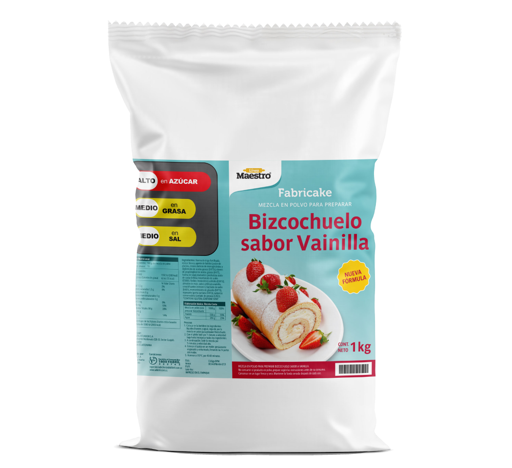 Bizcochuelo sabor vainilla - Línea Maestro