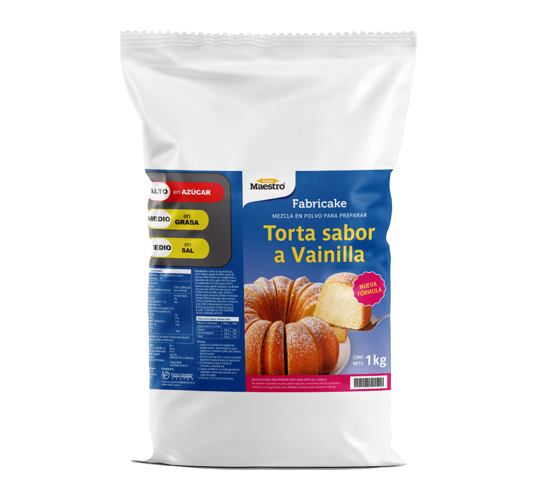Torta sabor Vainilla - Línea Maestro